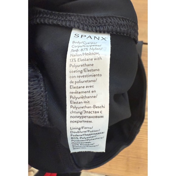 SPANX Womens Small Black Faux Leather Look High Waisted Leggings Tights - Picture 5 of 7